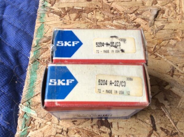 2-SKF Bearings #5204 A 2Z/C3, 30day warranty, free shipping lower 48!